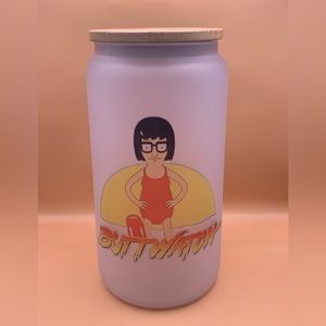 Boba burger color changing glass can
